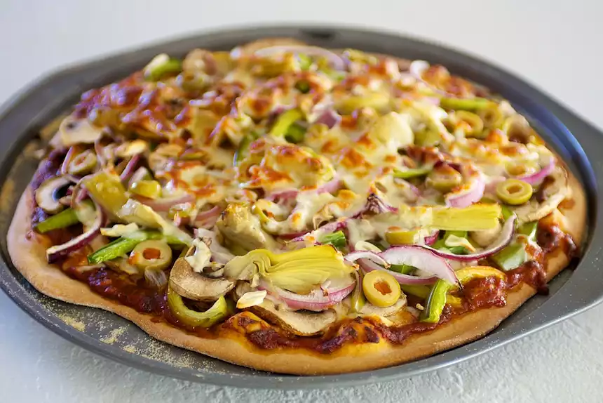 Mushroom, Sun-Dried Tomato and Olive Pizza