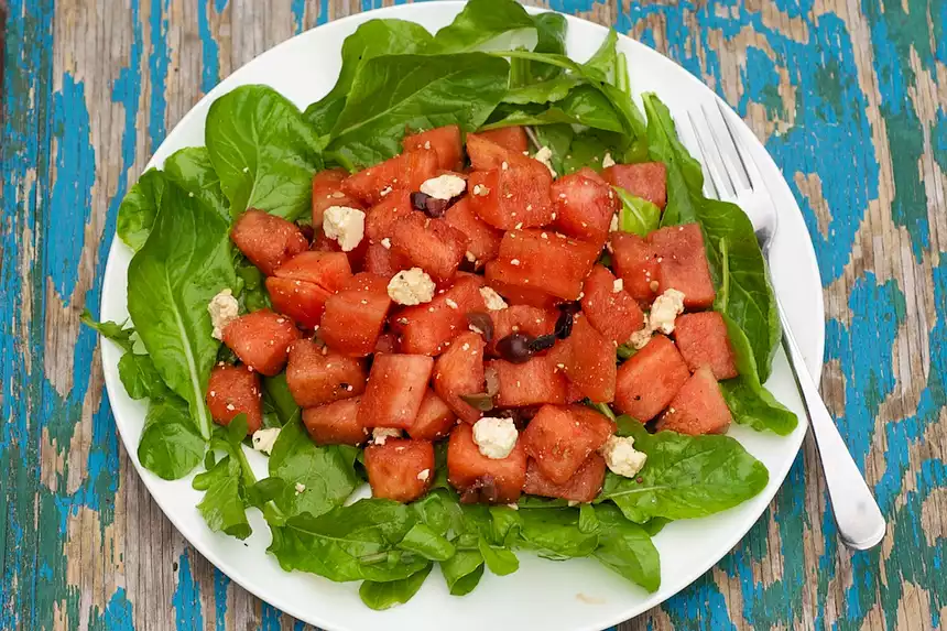 Watermelon, Arugula and Feta Salad
