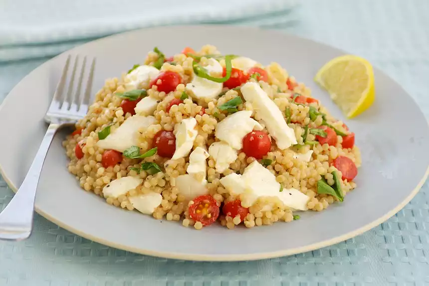 Mozzarella, Tomatoes and Israeli Couscous