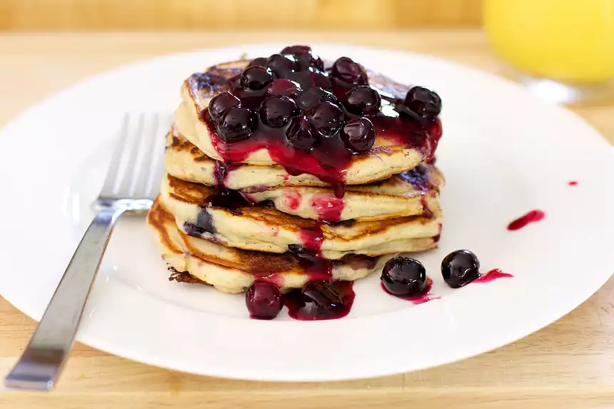 Blueberry Sour Cream Pancakes