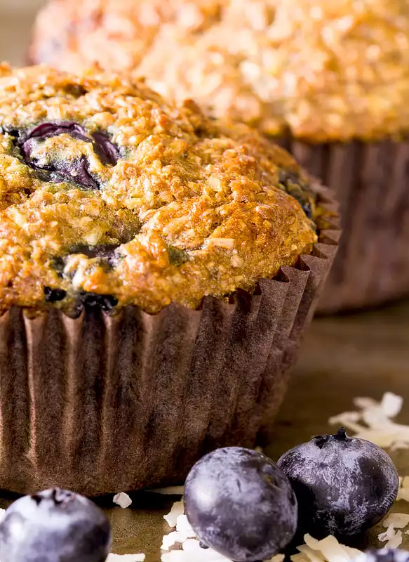 Low-Fat Blueberry Bran Muffins