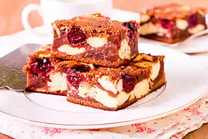 Cream Cheese Cherry Marbled Brownies
